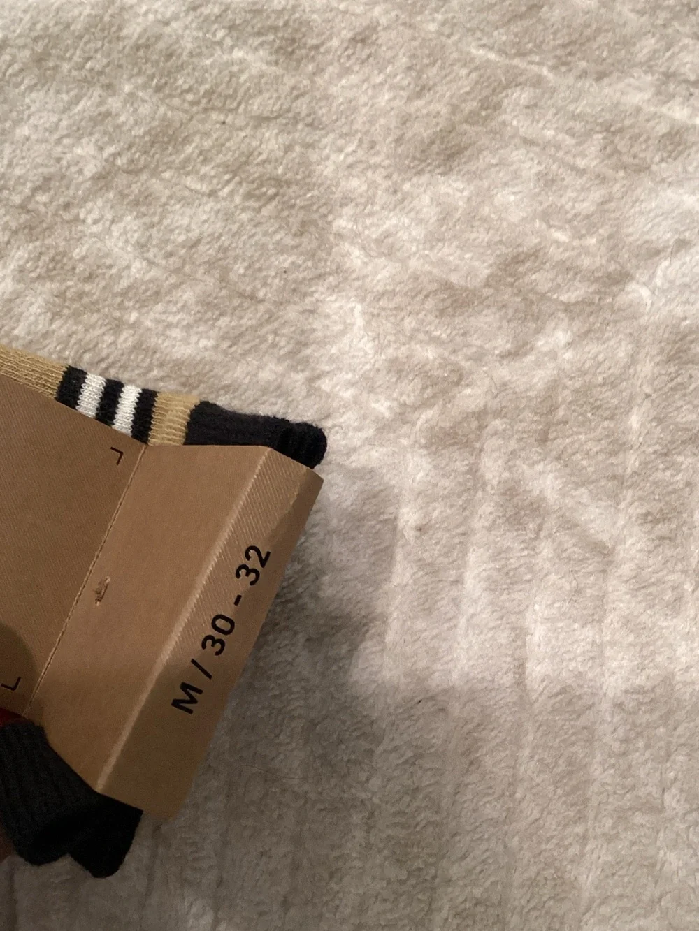 Kids Burberry Tan, Black & Red Iconic Check Knee Socks